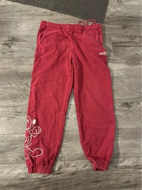 Red Disney Mickey Graphic Jogger Sweatpants
